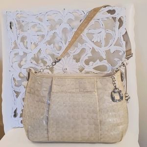 Brighton Cream Patent Croco Bag
